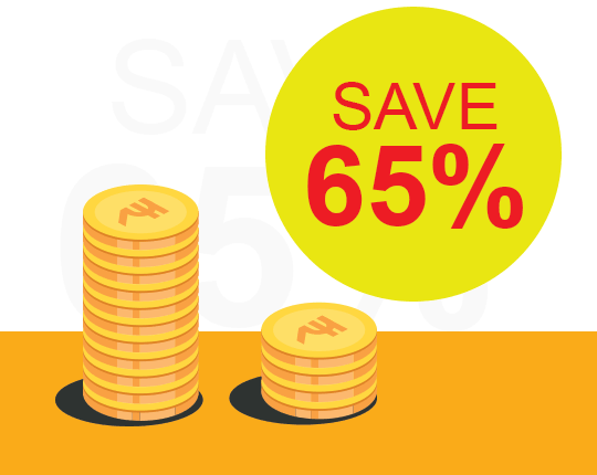 65% Cost Saving
